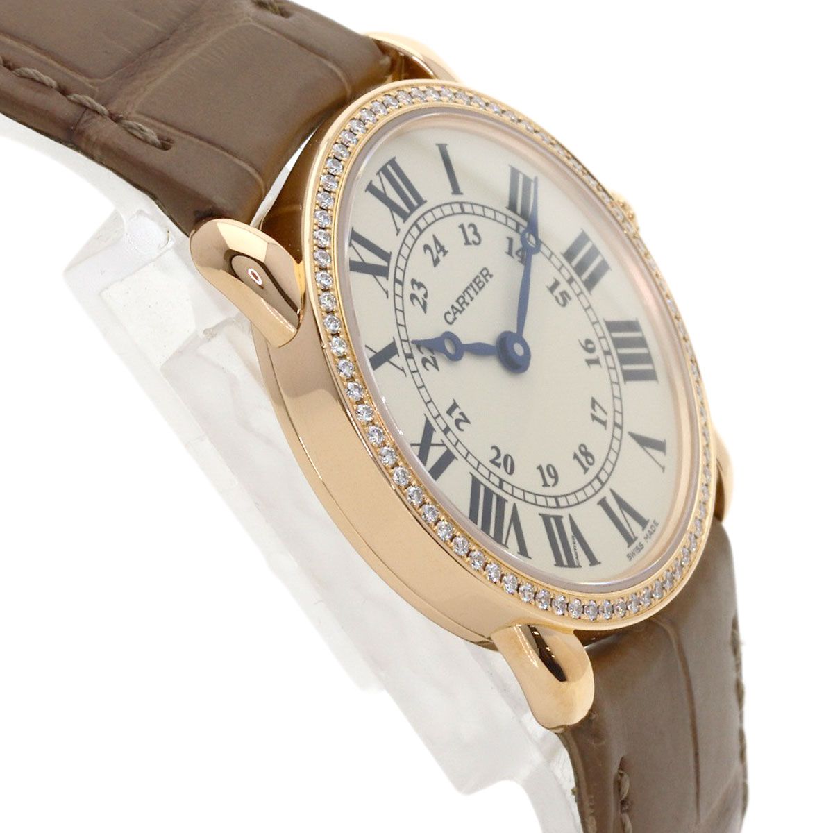 Cartier Londre Louis SM Watch 18k Pink Gold Leather — view 6