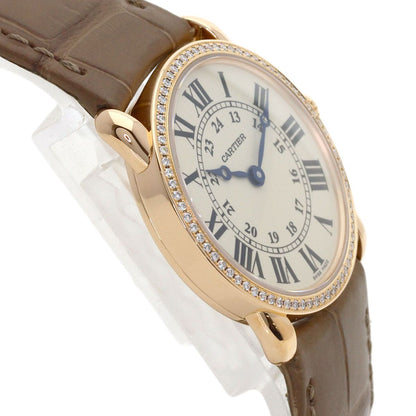 Cartier Londre Louis SM Watch 18k Pink Gold Leather — view 6