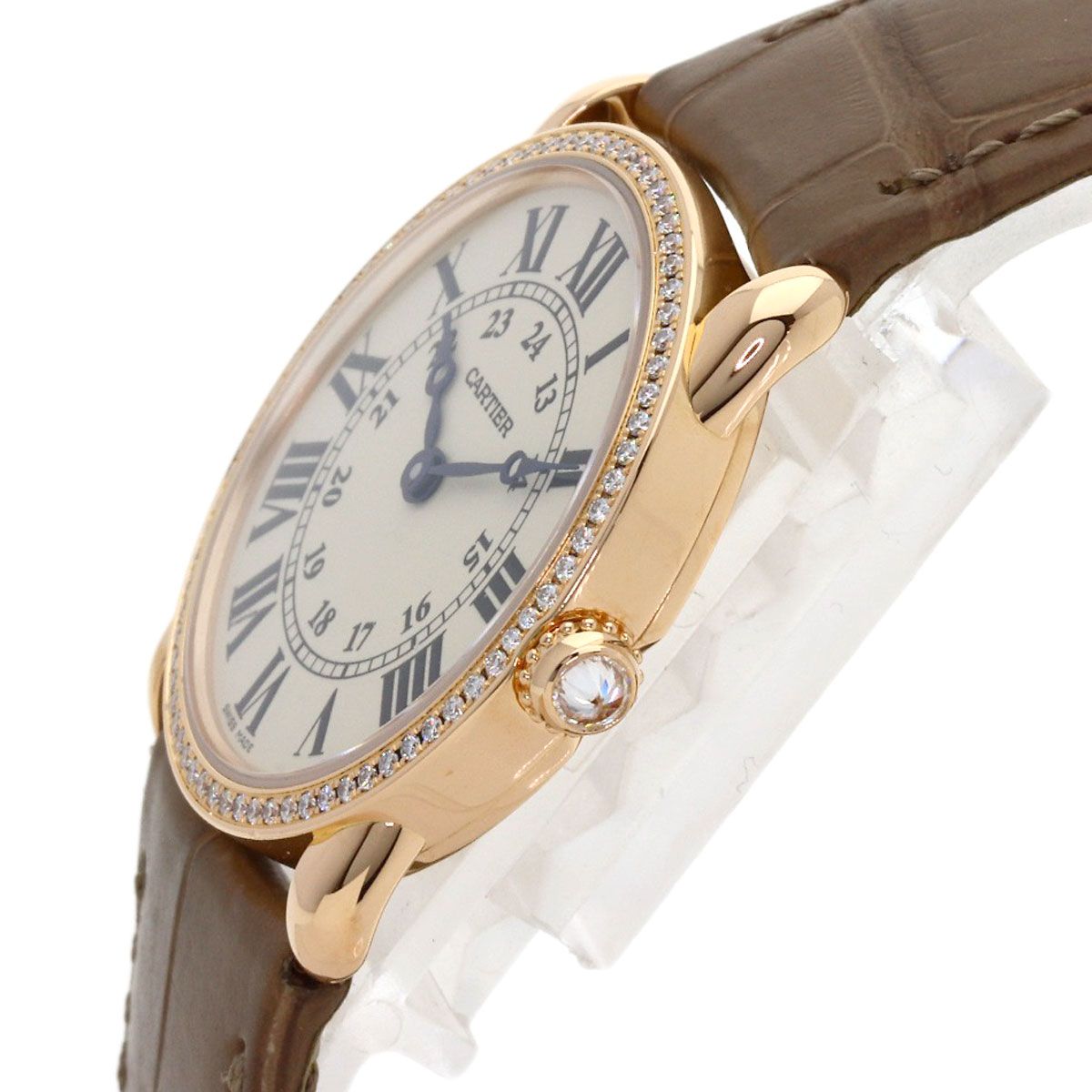 Cartier Londre Louis SM Watch 18k Pink Gold Leather — view 5