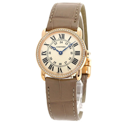 Cartier Londre Louis SM Watch 18k Pink Gold Leather