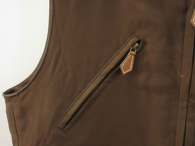 Hermes Hunting Vest 46 Brown Fishing Jacket Quilted — view 5