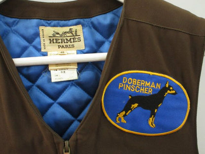 Hermes Hunting Vest 46 Brown Fishing Jacket Quilted — view 3