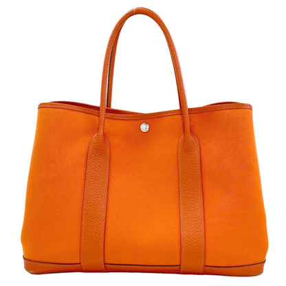 Hermes Garden Party PM Silver Tote Toile Officier