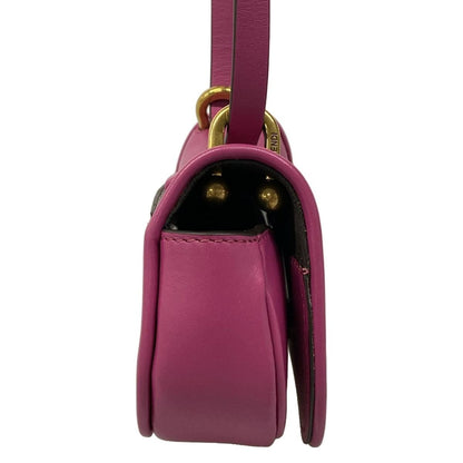 Fendi Shoulder Bag Camon Nano Purple with Removable Strap 2-Way Leather — view 2