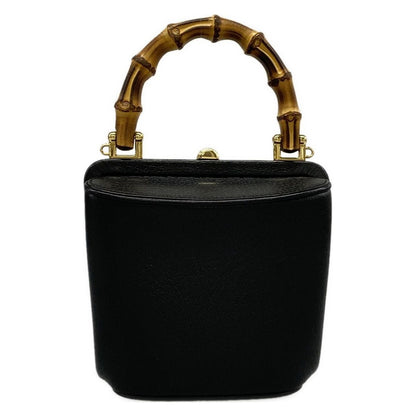 Gucci Mini Bamboo Bucket Bag Black Brown Leather — view 3