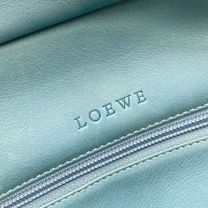 Loewe Handbag Amazona White Blue Gray Leather — view 9