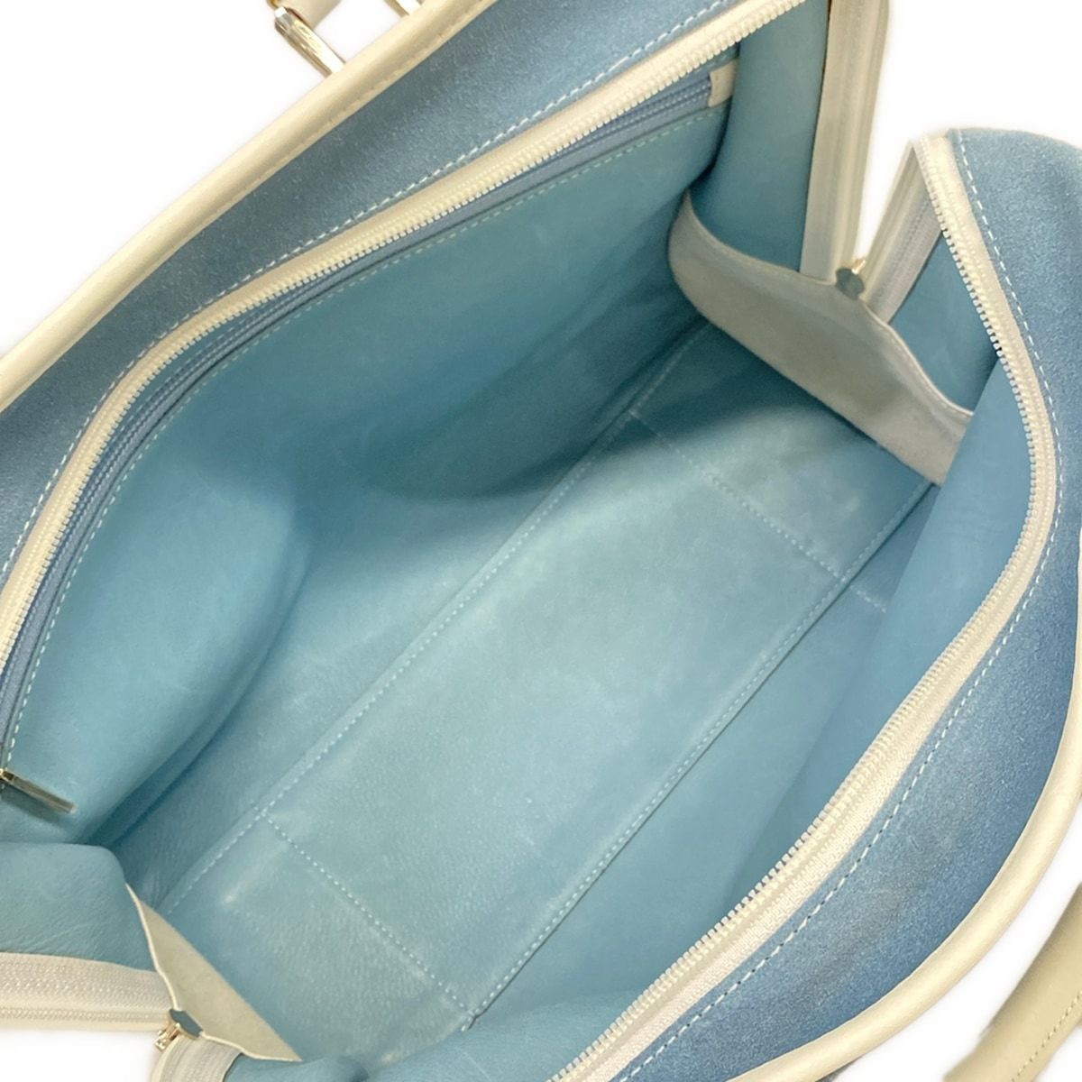 Loewe Handbag Amazona White Blue Gray Leather — view 7