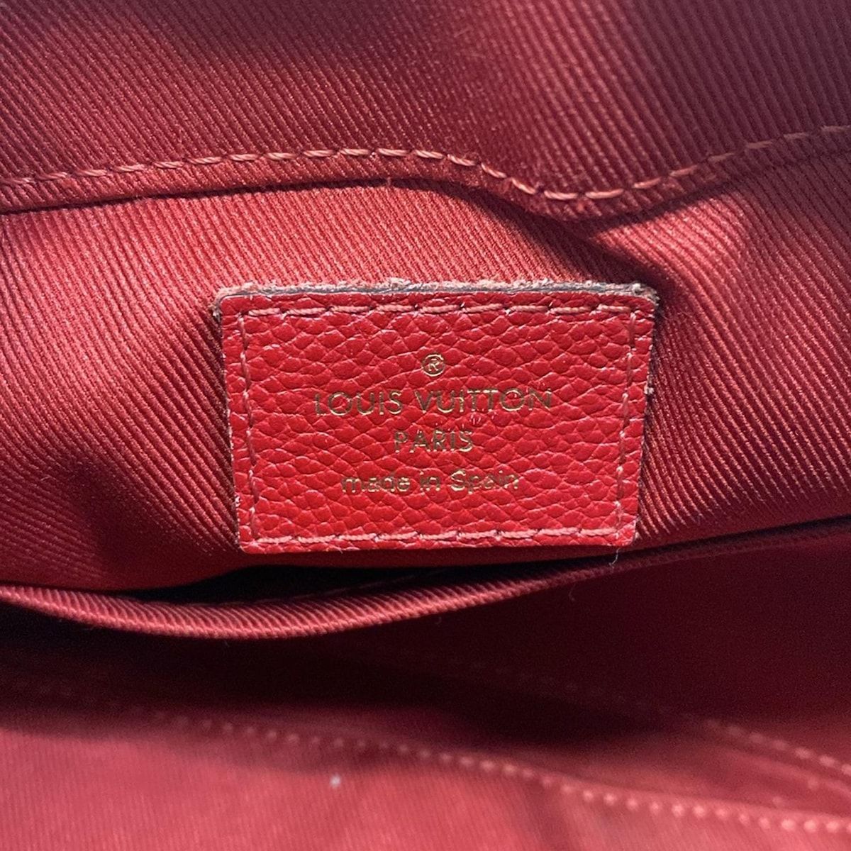 Louis Vuitton Shoulder Bag Monogram Empreinte Saintonge Scarlet Leather — view 8