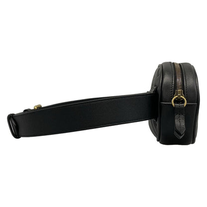 Gucci Waist Pouch GG Marmont Quilted Leather Belt Bag Black — view 2