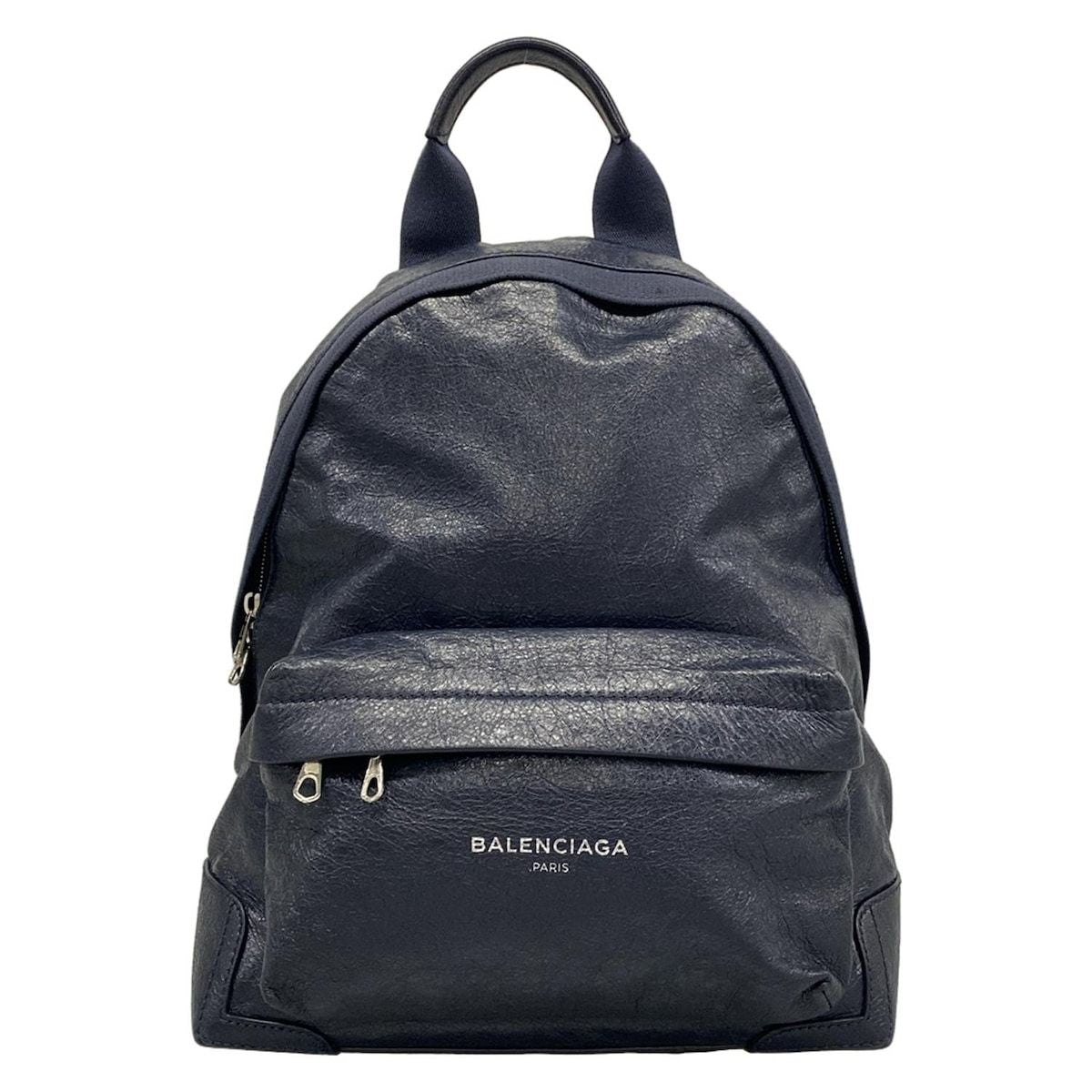Balenciaga Backpack Navy Dark Leather