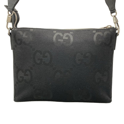 Gucci Shoulder Bag Jumbo GG Black Detachable Strap Leather — view 3