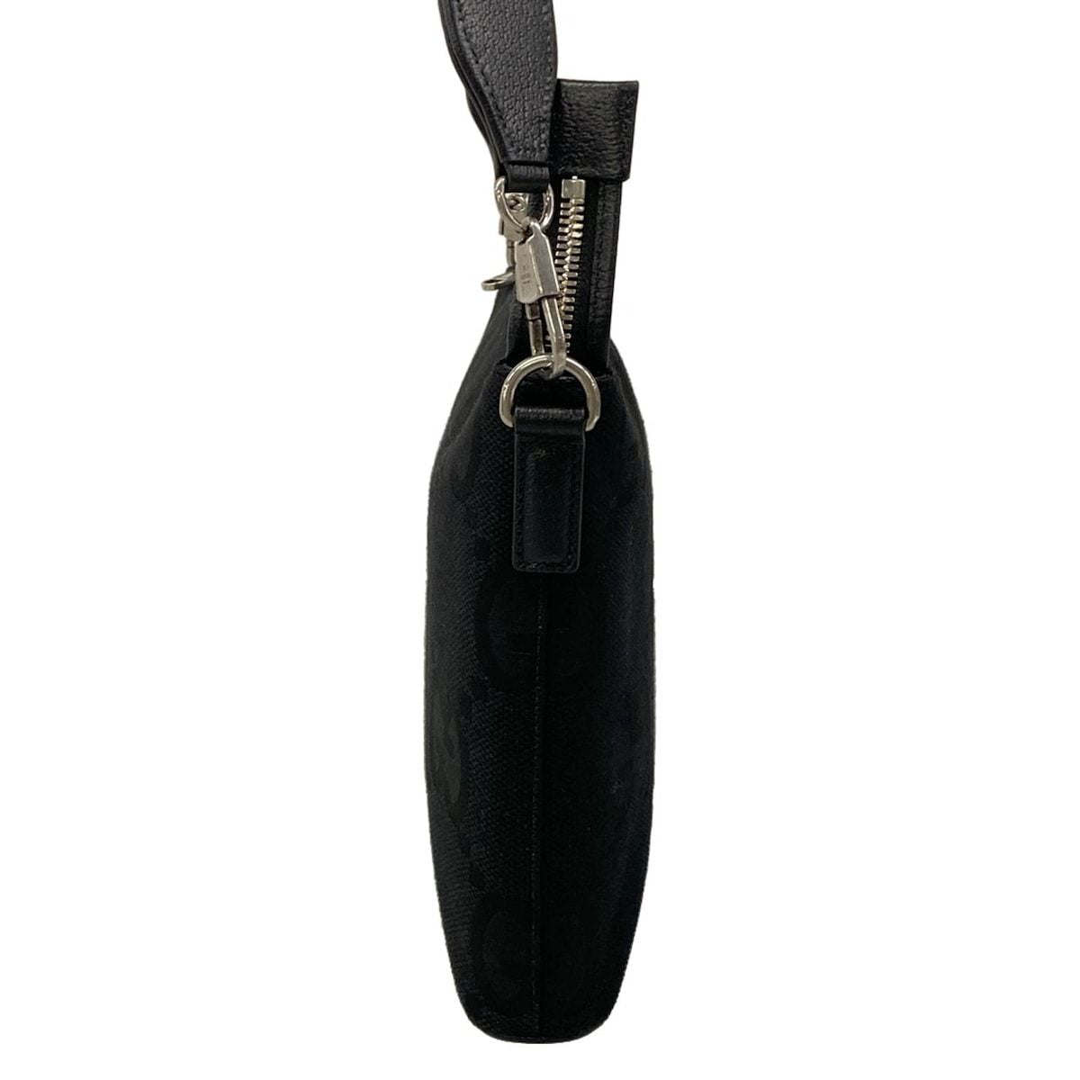 Gucci Shoulder Bag Jumbo GG Black Detachable Strap Leather — view 4