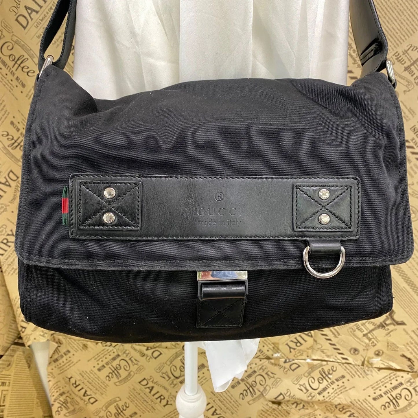 Gucci Sherry Shoulder Bag Canvas Messenger