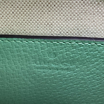 Gucci Tote Jumbo GG Beige Green Mini Bag Leather — view 9