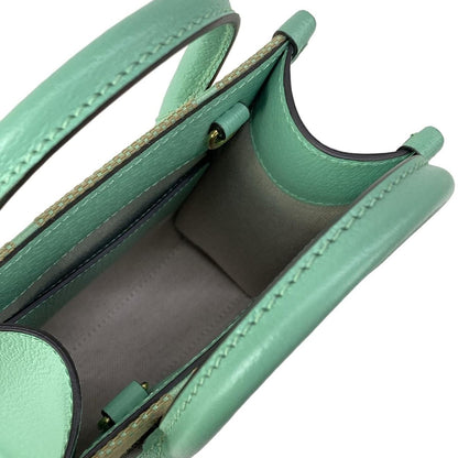 Gucci Tote Jumbo GG Beige Green Mini Bag Leather — view 7