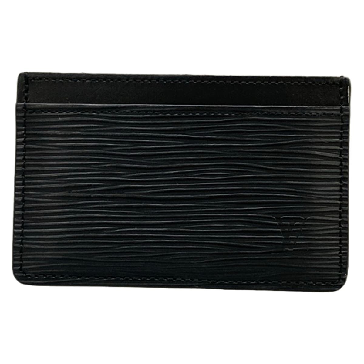 Louis Vuitton Card Case Epi Holder Sample Noir Leather