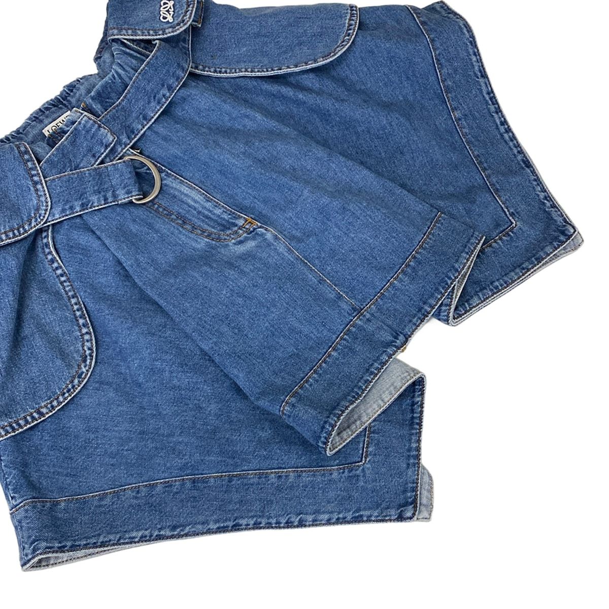 Loewe Mini Skirt 34 Blue Denim Cargo Cotton — view 7