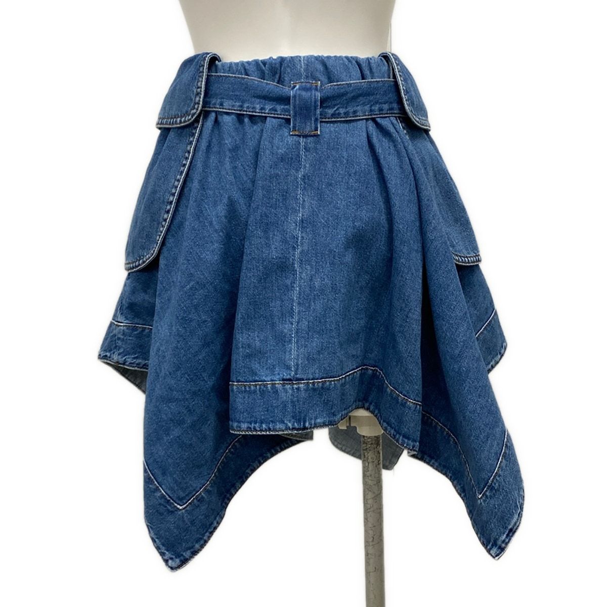Loewe Mini Skirt 34 Blue Denim Cargo Cotton — view 2