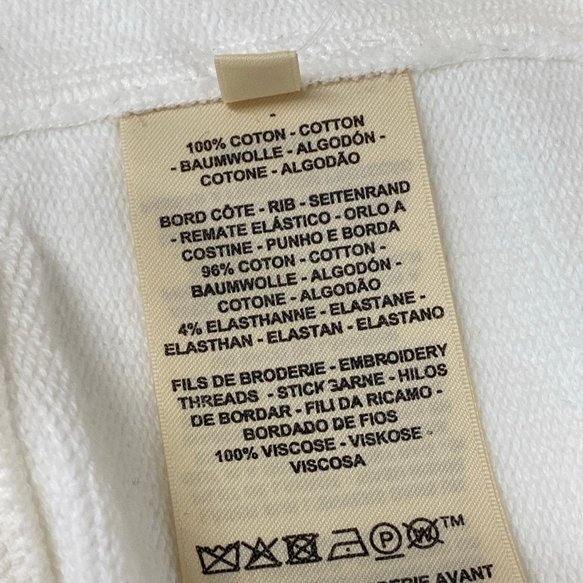 Hermes Sweatshirt 36 White Long Sleeve Embroidery Cotton — view 4