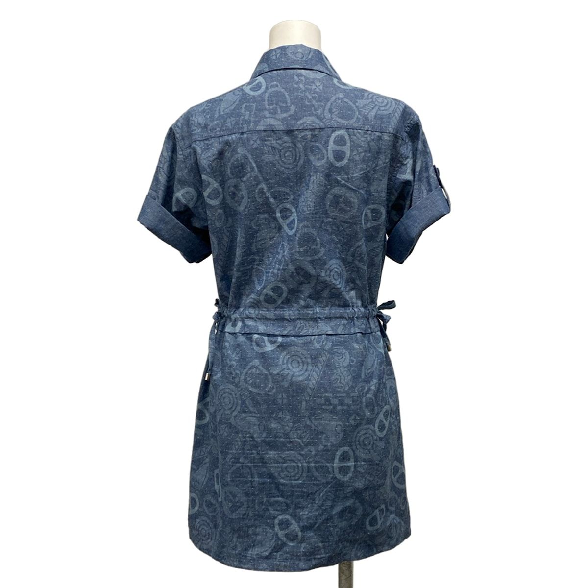 Hermes Dress 36 Navy Blue Cotton — view 2