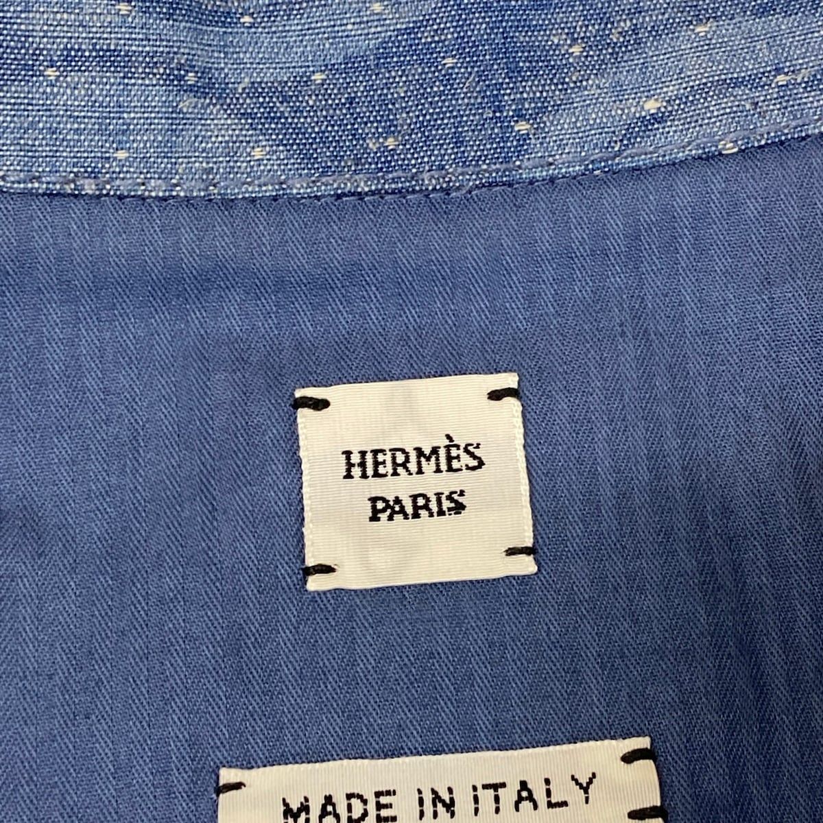 Hermes Dress 36 Navy Blue Cotton — view 3