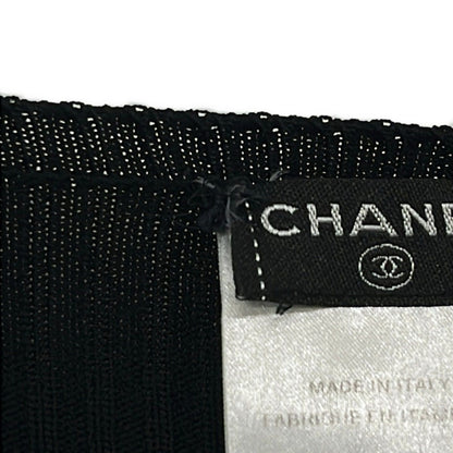 Chanel Dress 38 Black Short Sleeve Knee Length Knit — view 5