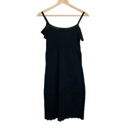Chanel Dress 38 Black Short Sleeve Knee Length Knit — view 2