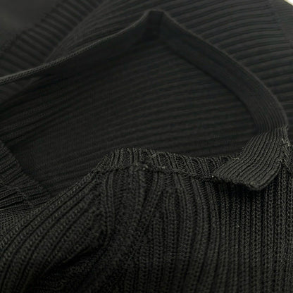 Chanel Dress 38 Black Short Sleeve Knee Length Knit — view 7