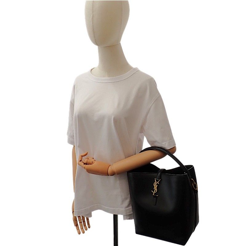 Saint Laurent 37 2-Way Shoulder Bag Calf Black Gold — view 3
