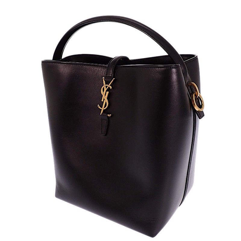 Saint Laurent 37 2-Way Shoulder Bag Calf Black Gold