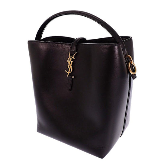 Saint Laurent 37 2-Way Shoulder Bag Calf Black Gold