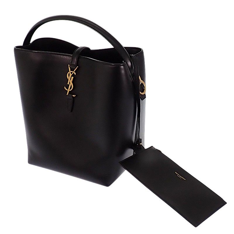 Saint Laurent 37 2-Way Shoulder Bag Calf Black Gold — view 2