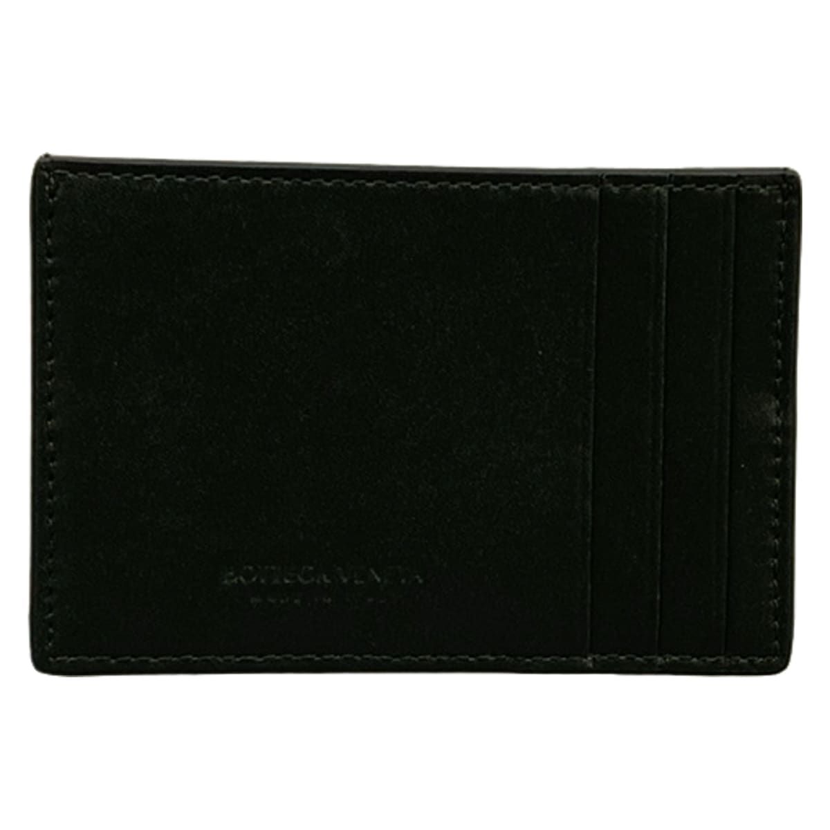 Bottega Veneta Card Case Cassette Dark Green Leather — view 2