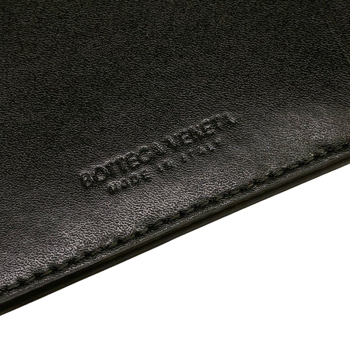 Bottega Veneta Card Case Cassette Dark Green Leather — view 4