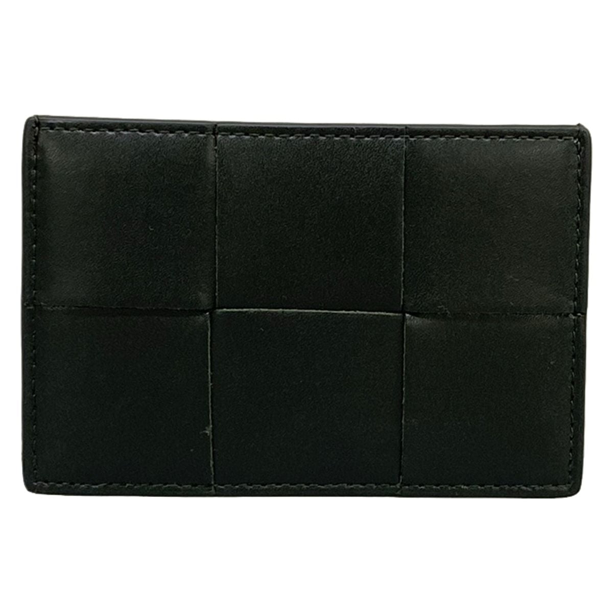 Bottega Veneta Card Case Cassette Dark Green Leather