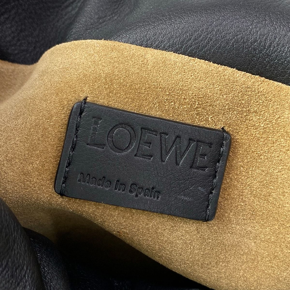 Loewe Clutch Flamenco Mini Black Drawstring Leather — view 9