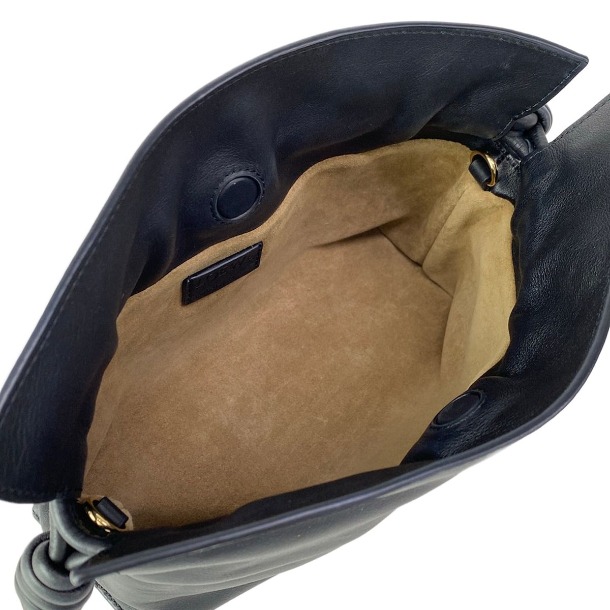 Loewe Clutch Flamenco Mini Black Drawstring Leather — view 7