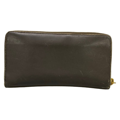 Saint Laurent Yves Rive Gauche Wallet Dark Gray Zip Around Leather — view 2