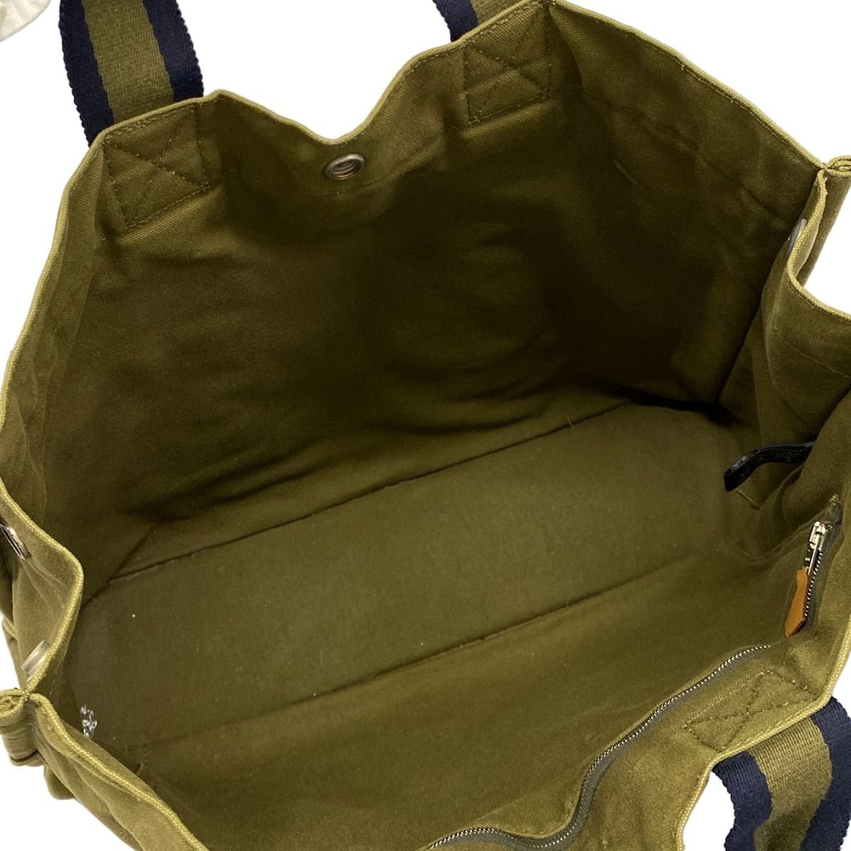 Hermes Tote Fourre Tout MM Khaki Da Navy — view 7
