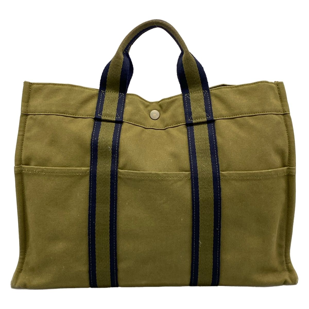 Hermes Tote Fourre Tout MM Khaki Da Navy