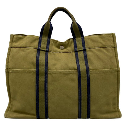 Hermes Tote Fourre Tout MM Khaki Da Navy — view 3
