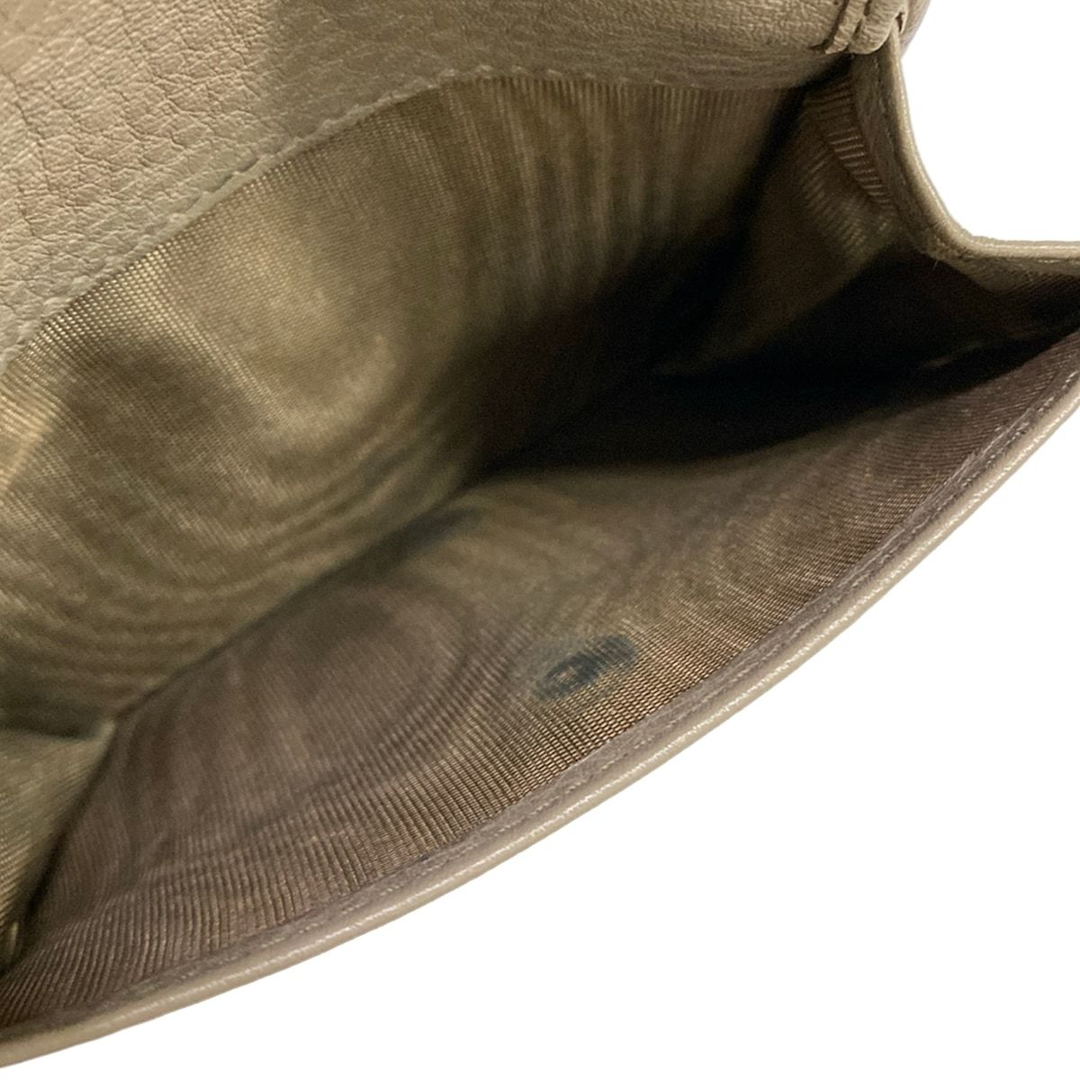 Prada Bifold Wallet Gray Beige Leather — view 4