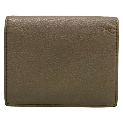 Prada Bifold Wallet Gray Beige Leather — view 2