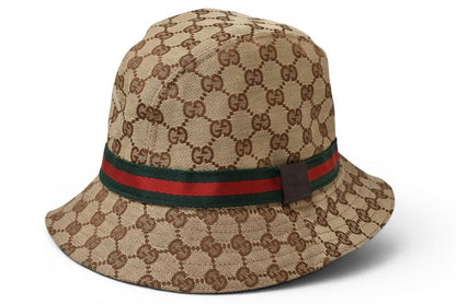 Gucci Hat GG Canvas Bucket Hat Beige FF Kp0 59 cm