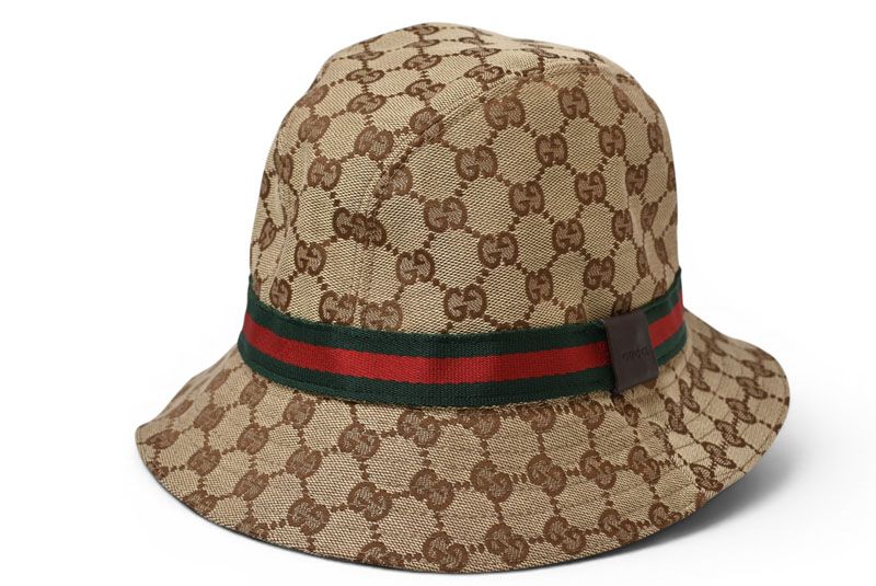 Gucci Hat GG Canvas Bucket Hat Beige FF Kp0 59 cm — view 3