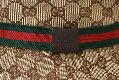 Gucci Hat GG Canvas Bucket Hat Beige FF Kp0 59 cm — view 2