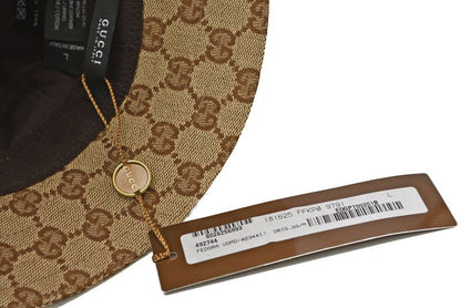 Gucci Hat GG Canvas Bucket Hat Beige FF Kp0 59 cm — view 6