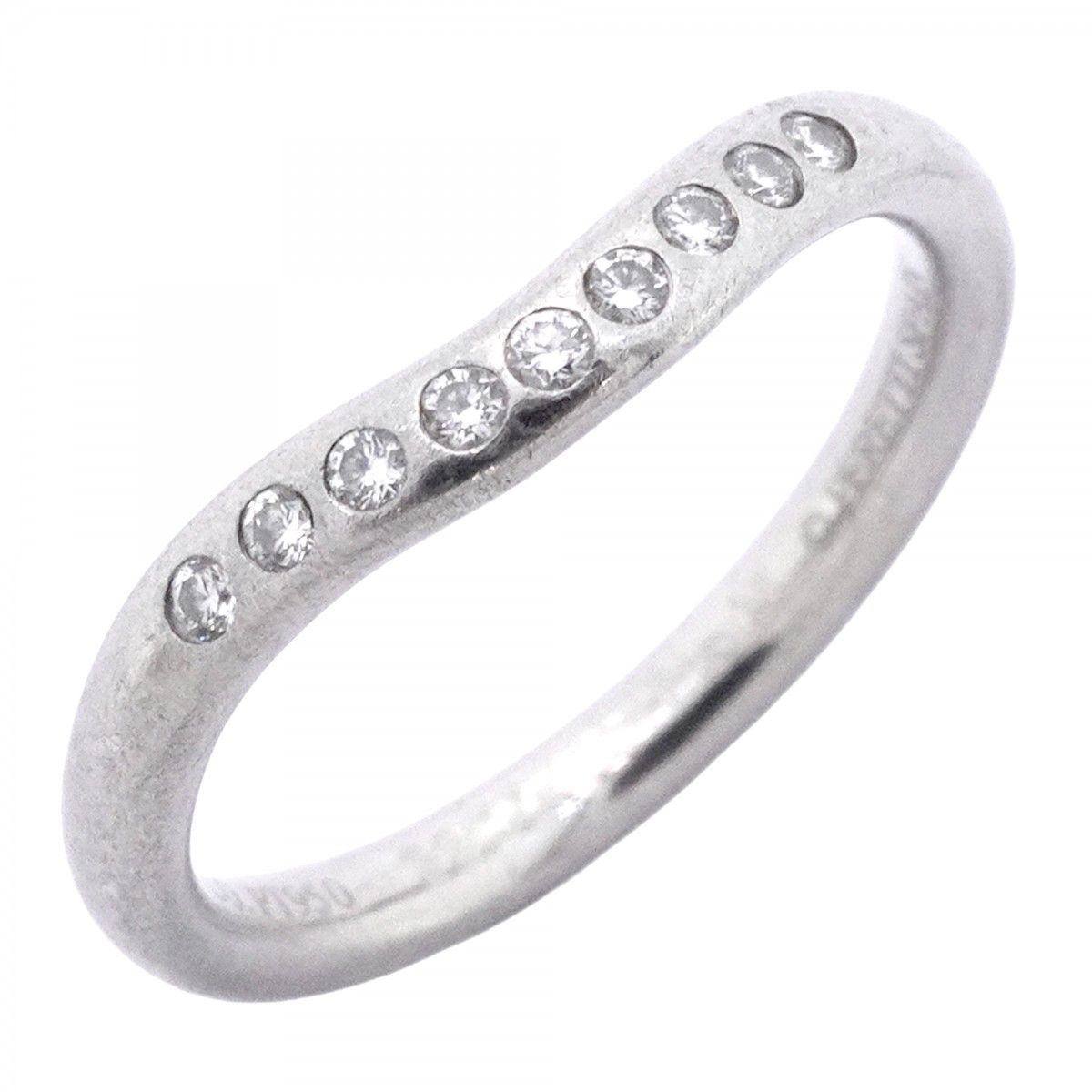 Tiffany & Co Ring Cube Band Platinum Diamond