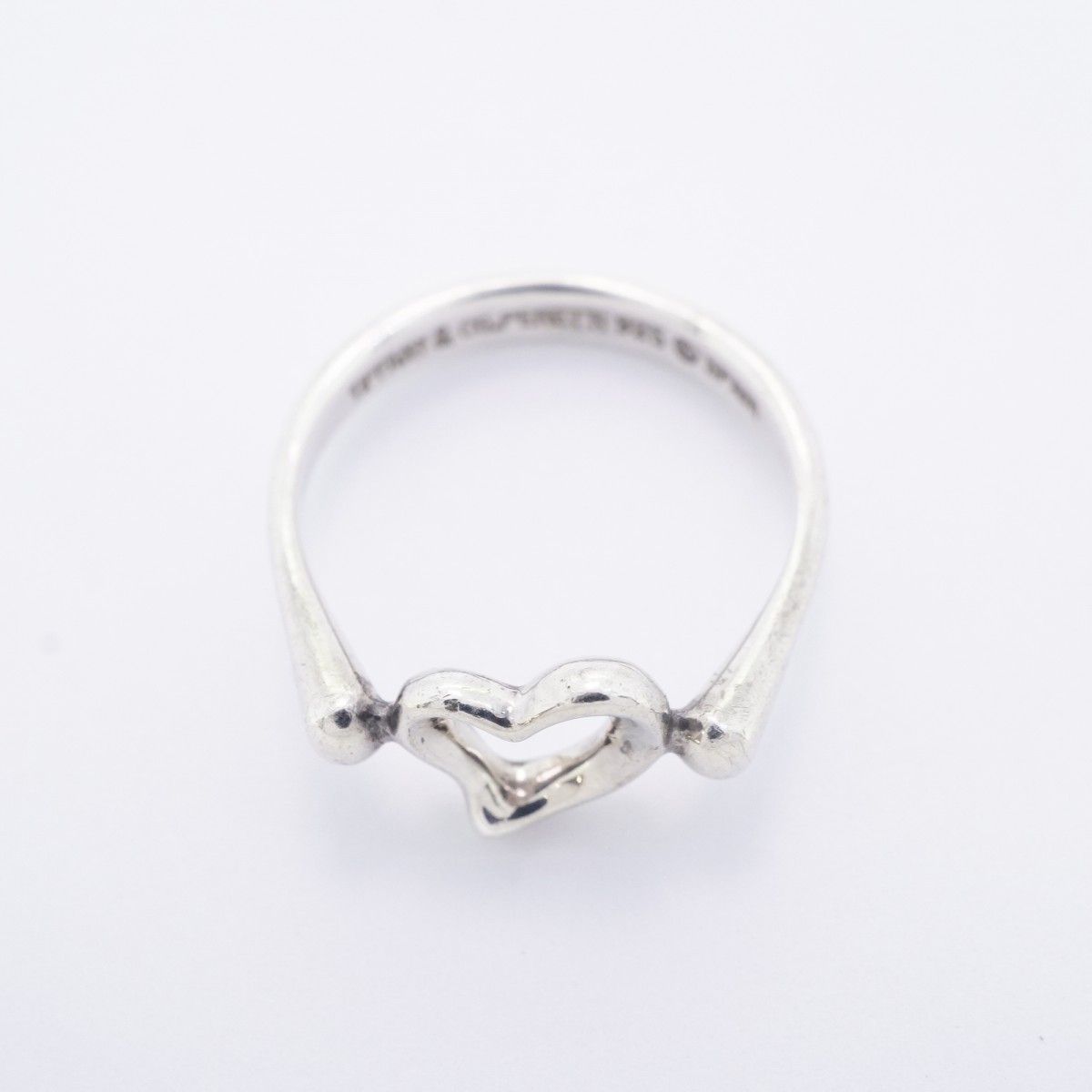 Tiffany & Co Ring Open Heart 925 Sterling Silver — view 3