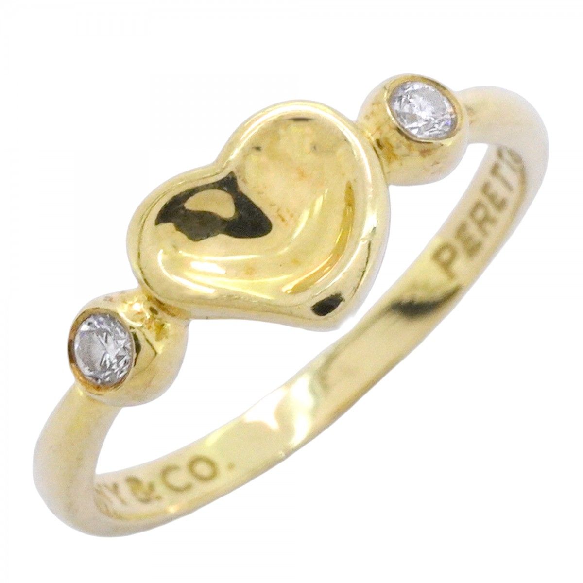 Tiffany & Co Ring Full Heart 18k Yellow Gold Diamond